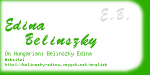 edina belinszky business card
